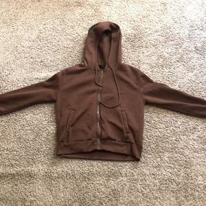Brown Brandy Melville sweater, not cropped, never worn, good condition!